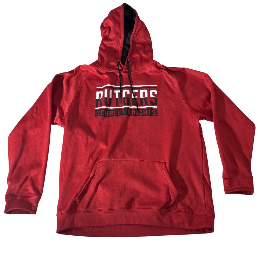 Colosseum Rutgers Scarlet Knights‎ Mens XL Red Performance Hoodie Sweatshirt